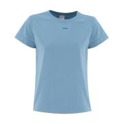 Crew-neck Katoenen Jersey T-shirt Pinko , Blue , Dames