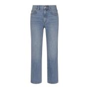 Hoge taille Stovepipe Jeans met reliëfzak Alexander Wang , Blue , Dame...