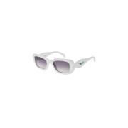 Witte Acetaat zonnebril met zwart glas Zadig & Voltaire , White , Dame...