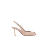 Nude Patent Slingback Stiletto Hakken Le Silla , Beige , Dames