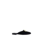 Iconische Almond Toe Leren Muiltjes Dolce & Gabbana , Black , Dames