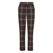 Bruine wollen broek met zakken Fendi , Multicolor , Heren