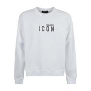 Witte Sweatshirt Stijlvol Logo Print Dsquared2 , White , Heren