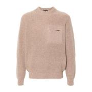 Zwarte Sweatshirt Aw24 Herenmode Ermenegildo Zegna , Beige , Heren