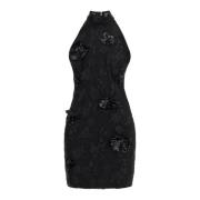 Elegante Bloemen Mini Jurk Rotate Birger Christensen , Black , Dames