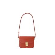 Rode Leren Crossbody Tas Grace A.p.c. , Red , Dames