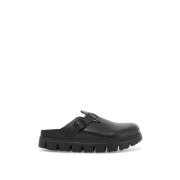 Chunky Slipper met Serrated Sole Birkenstock , Black , Dames