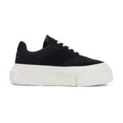 Zwarte Leren Sneakers Verhogen Stijl MM6 Maison Margiela , Black , Dam...