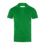 Kustgroene Badstof Poloshirt Orlebar Brown , Green , Heren