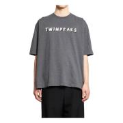 Houtskool Katoenen Jersey Twin Peaks T-Shirt Undercover , Gray , Heren