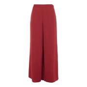 Rode Flared Hoge Taille Broek By Herenne Birger , Red , Dames