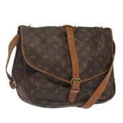 Pre-owned Canvas shoulder-bags Louis Vuitton Vintage , Brown , Dames