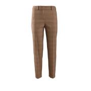 Slimme Polyester Broek met Enkelsplitten Pennyblack , Brown , Dames