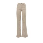 Wijde Pijp Katoenen Jeans Dondup , Brown , Dames