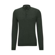 Zachte Wol Heren Polo Model Bono Hugo Boss , Green , Heren