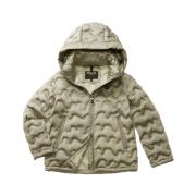 Stijlvolle Polyester Puffer Parka Blauer , Beige , Dames