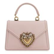 Parel versierde leren mini-tas Dolce & Gabbana , Pink , Dames