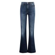 Moderne boot-cut jeans met koperen details 7 For All Mankind , Blue , ...