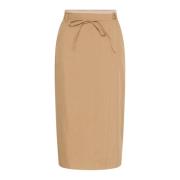 Klassieke Rok met Tailleband InWear , Beige , Dames