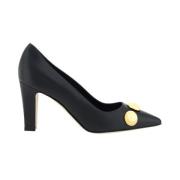 Geometrische Leren Pumps met Sferen Manolo Blahnik , Black , Dames