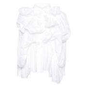 Witte Gerimpelde Blouse met Gepolijst Effect Comme des Garçons , White...