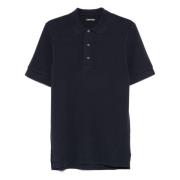 Piquet Polo Shirt met Lyocell en Katoen Tom Ford , Blue , Heren