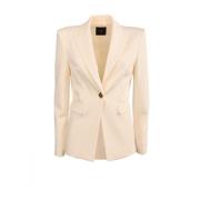 Stretch Viscose Blazer Jas Pinko , White , Dames