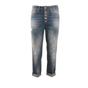 Katoenen Loszittende Enkel Jeans Dondup , Blue , Dames