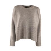 Wollen gebreide trui met zijsplitten Dondup , Gray , Dames