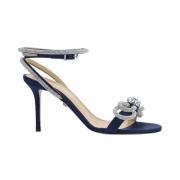 Rhinestone Bow Stiletto Heels Mach & Mach , Blue , Dames