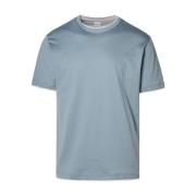 Katoenen Crewneck T-shirt Eleventy , Blue , Heren