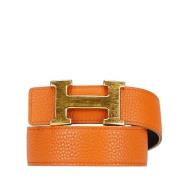 Pre-owned Leather belts Hermès Vintage , Orange , Dames