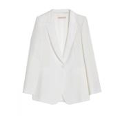 Polyester Blazer Elegant Stijl Pennyblack , White , Dames