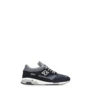 Blauwe Suède Sneakers Ronde Neus Logo New Balance , Blue , Heren