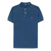 Aangepaste Slim Fit Katoenen Polo Shirt Polo Ralph Lauren , Blue , Her...