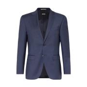 Polyester Jassen en Blazers Hugo Boss , Blue , Heren