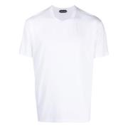 Lyocell Katoenen T-shirt Tom Ford , White , Heren