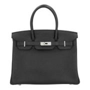 Pre-owned Leather handbags Hermès Vintage , Black , Dames