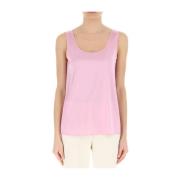 Zijden Top met Ronde Hals Pennyblack , Pink , Dames