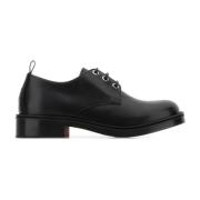 Zwarte leren veterschoenen Alexander McQueen , Black , Heren