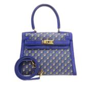 Pre-owned Silk handbags Hermès Vintage , Blue , Dames