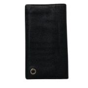 Pre-owned Leather wallets Bvlgari Vintage , Black , Heren