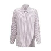 Gestreepte shirt met klokmouwen en logo The Attico , Multicolor , Dame...