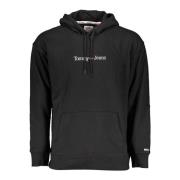 Zwarte hoodie met borduurwerk en logo Tommy Hilfiger , Black , Heren