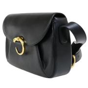 Pre-owned Leather shoulder-bags Cartier Vintage , Black , Dames