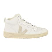 Sneakers in leer en rubberen zool Veja , White , Dames