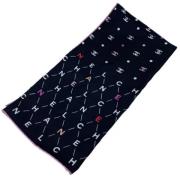 Pre-owned Silk scarves Chanel Vintage , Black , Dames