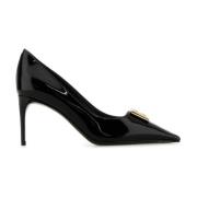 Zwarte Leren Lollo Pumps Dolce & Gabbana , Black , Dames