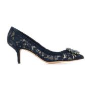 Midnight Blue Lace Pumps Dolce & Gabbana , Blue , Dames