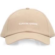 Logo Baseball Cap Polyester Katoen Elastaan Canada Goose , Beige , Her...